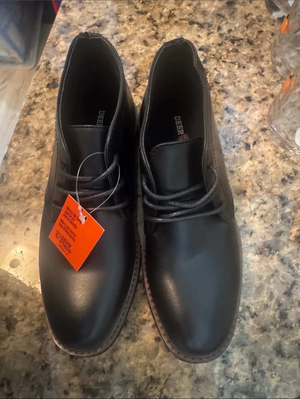 DEER STAGS Boy’s Black Lace-Up Dress Shoes